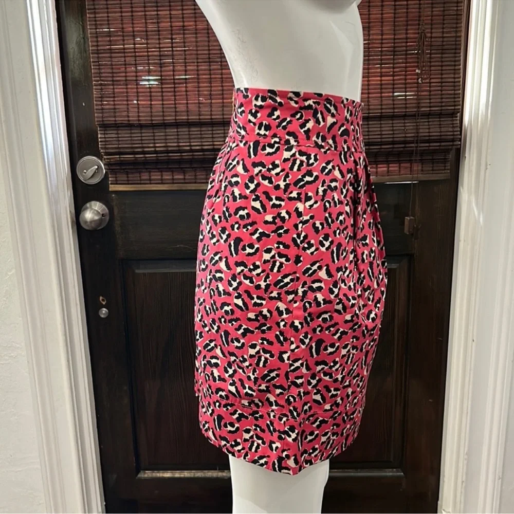 NWOT MARC BY MARC JACOBS Leopard Print Pink A-Line Skirt in 100% Cotton
